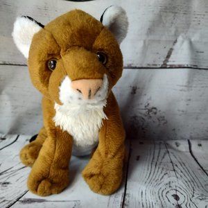 Wild Republic Mountain Lion Plush Cougar Brown Stuffed Animal 12" Soft